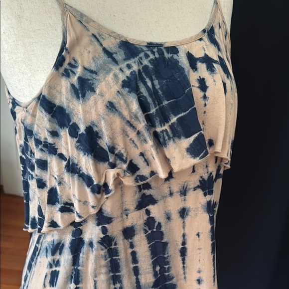 Mimi Chica Tie-Dye Spaghetti Strap Top - Blue and Tan, Medium - Picture 4 of 7